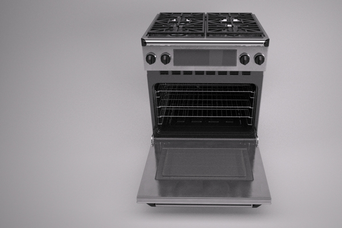 30 inch gas range cooker, a Furniture 3D Model by kjpargeterimages (Photo 13 of 15)