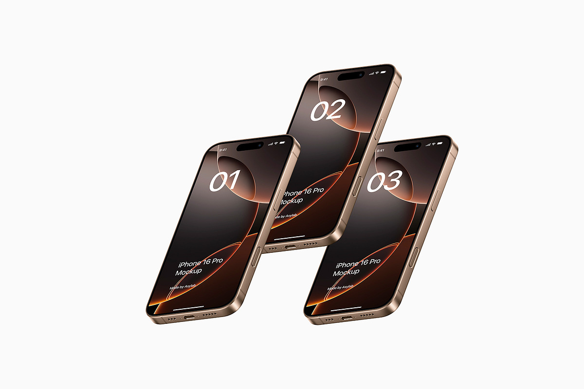 iPhone 16 Pro - 24 Mockups Scenes, an iPhone Mockup by Asylab (Photo 37 of 58)