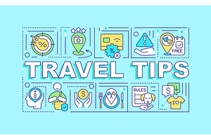 Travel tips word concepts banner, a Templates & Theme by IMG Visuals