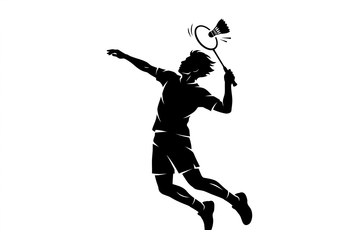 60 Badminton Player Smash Silhouette, a Person Illustration by Amazin_art (Photo 3 of 26)