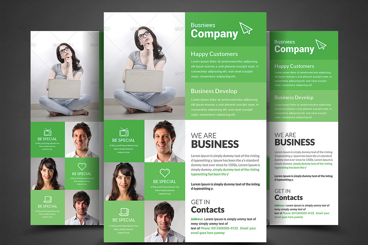 A4 Corporate Business Flyer Template, a Flyer Template by AfzaalGraphics (Photo 1 of 4)