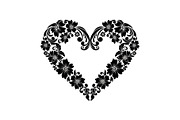 Floral Heart Frame Silhouette Pack, an Illustration by Artivon (Thumbnail 15 of 49)