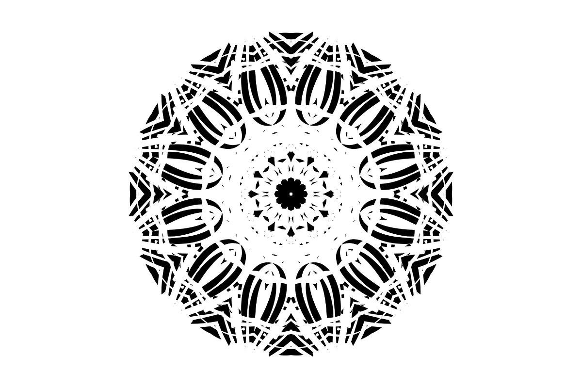 Modern Black and White Mandala Pack, a Decorative Illustration by NJ Himel (Photo 84 of 101)