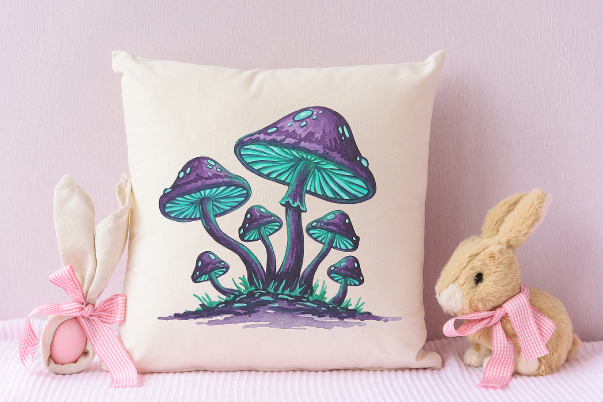 Summer Mashrooms Clipart, an Illustration by RobertsArt (Photo 7 of 7)