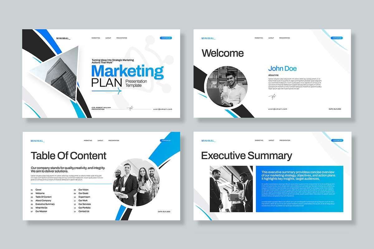 Marketing Plan Presentation Template, a Presentation Template by MightyDesign (Photo 2 of 8)