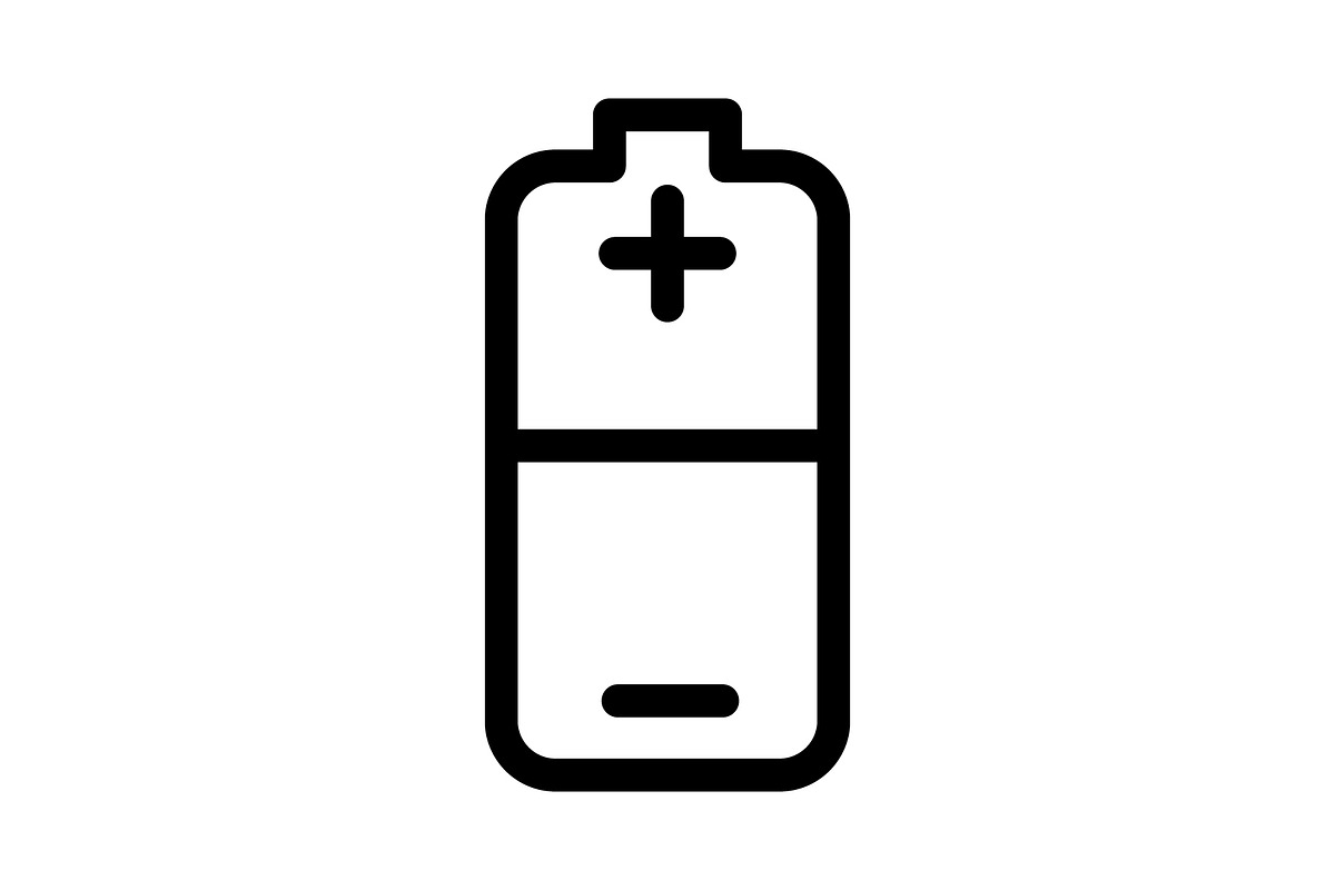 Battery icon, an Outline Icon by Sumberpangan