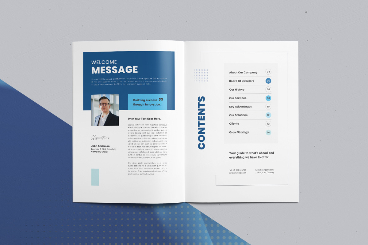 Corporate Profile, Brochure Template, a Brochure Template by Creativity-Design (Photo 2 of 6)