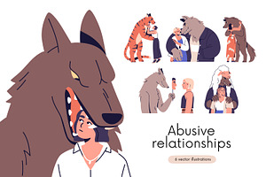 Unhealthy relationships concept set, a Person Illustration by Good Studio