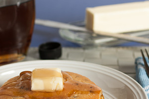 Pancake breakfast stock photo containing breakfast and coffee