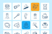 Sailing Doodles Set, an Object Graphic by Brickclay (Thumbnail 8 of 8)