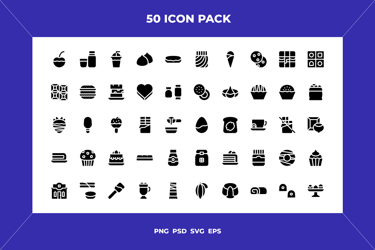 Chocolate icons, an Outline Icon by Wencory (Photo 1 of 2)