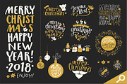 Christmas Calligraphic Badge Pack, a Decorative Illustration by Vitek Graphic (Thumbnail 4 of 7)