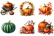 Fall Pumpkin Clipart PNG Autumn, an Illustration by DreamArtGraphic (Thumbnail 5 of 5)
