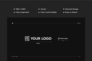 Premium Dark Minimal Brand Guideline, a Branding & Logo Template by Moody Designs (Thumbnail 5 of 6)