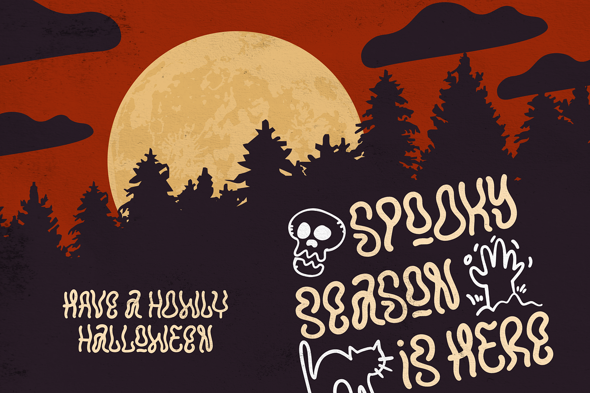 Hocus Slime - Halloween Display Font, a Handwritten Font by Ainun Jinan (Photo 7 of 8)