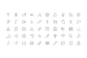 100 Medical Hand Drawn Doodle Icons, an Outline Icon by Creative Stall (Thumbnail 2 of 3)