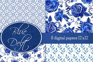 Delft Blue Flowers Bundle - 67