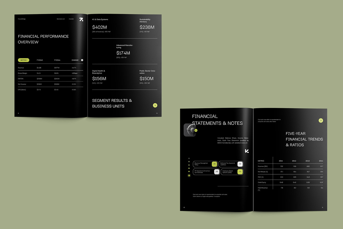 Minimalist Investor Report Template preview 5