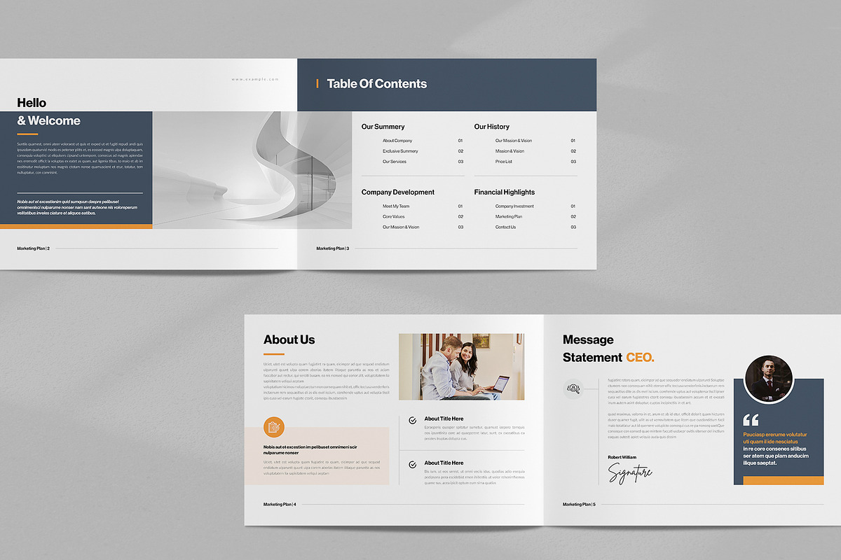Marketing Plan Template Landscape, a Brochure Template by NorthPeak (Photo 3 of 10)
