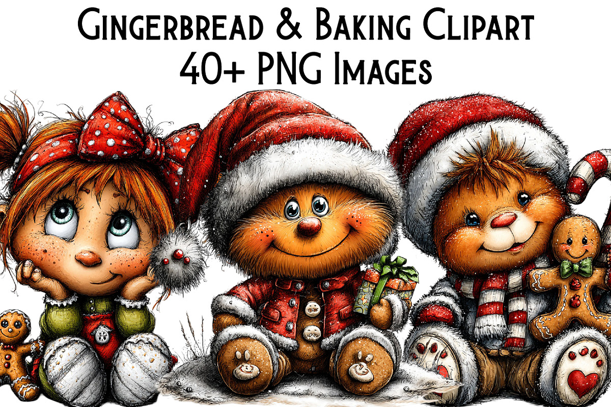 Gingerbread & Baking Clipart, an Illustration by Pixels.Craft (Photo 1 of 6)
