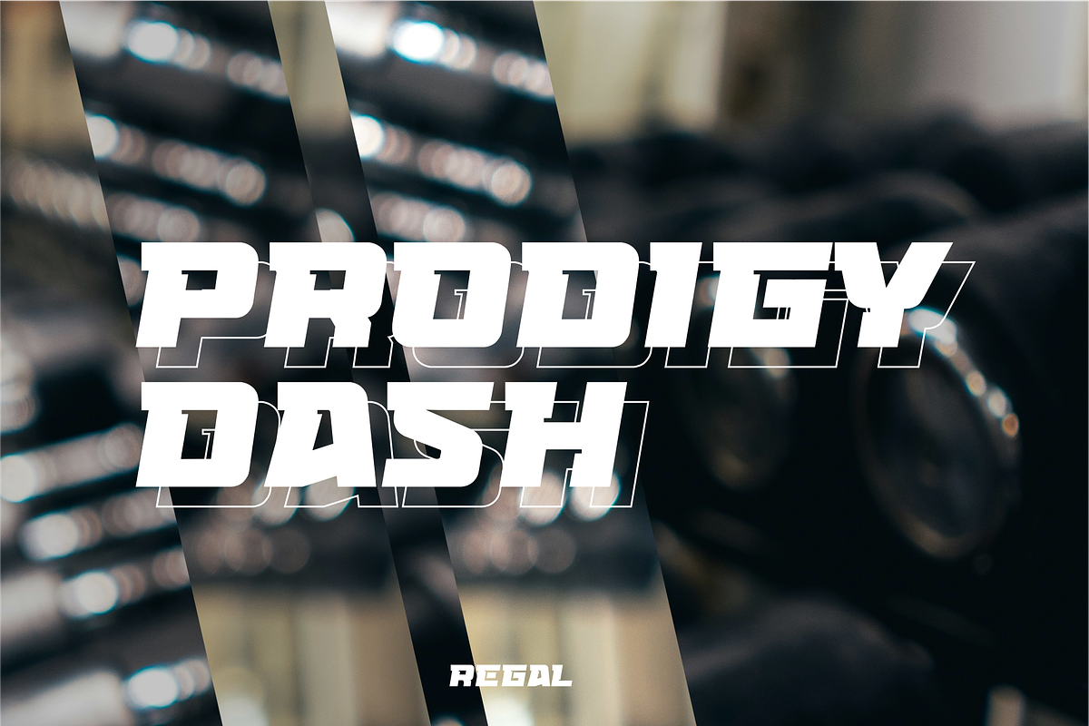 Regal - Bold Sport Display Font, a Sans Serif Font by Vroz Studio (Photo 5 of 8)