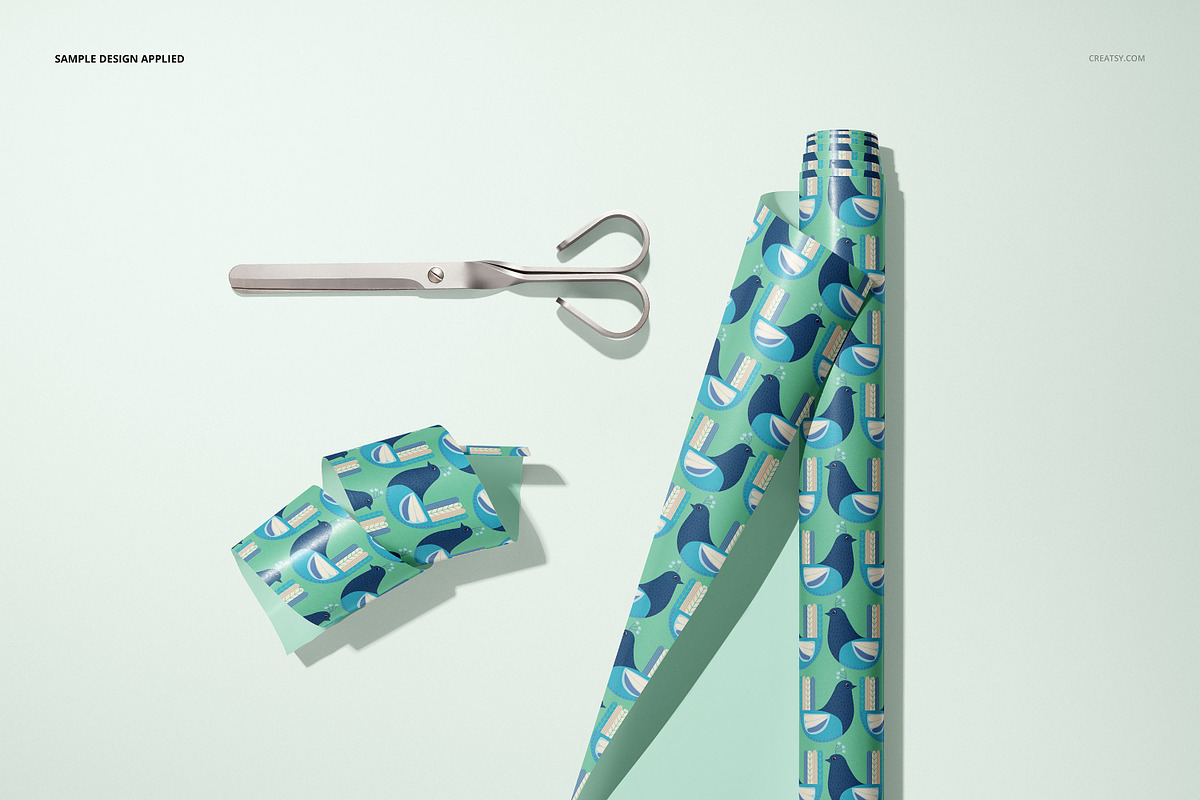 Gift Wrapping Paper Mockup Bundle, a Packaging Mockup by creatsy5 (Photo 8 of 35)