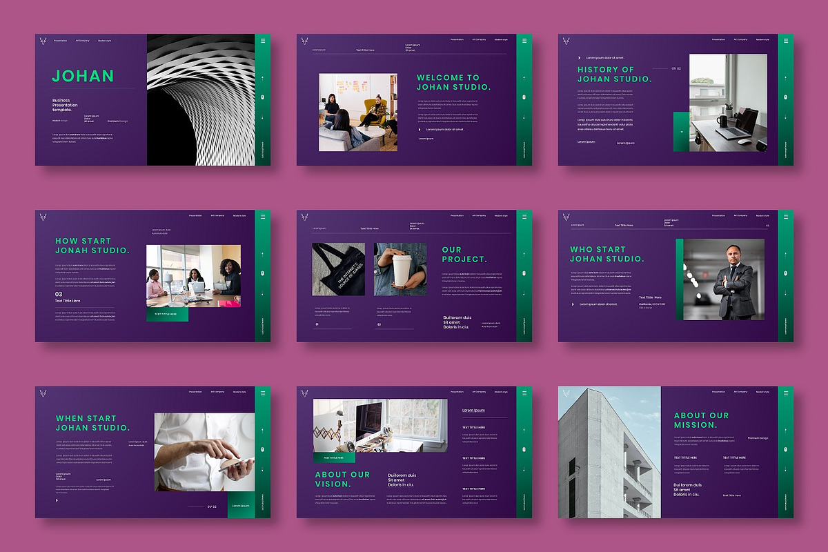 Johan – Business PowerPoint, a Presentation Template by Dens Creative Studio (Photo 2 of 6)