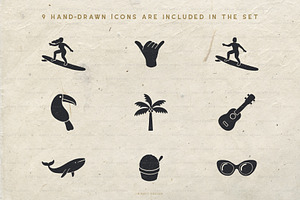 Summer Icons 2 Hand Drawn Graphics