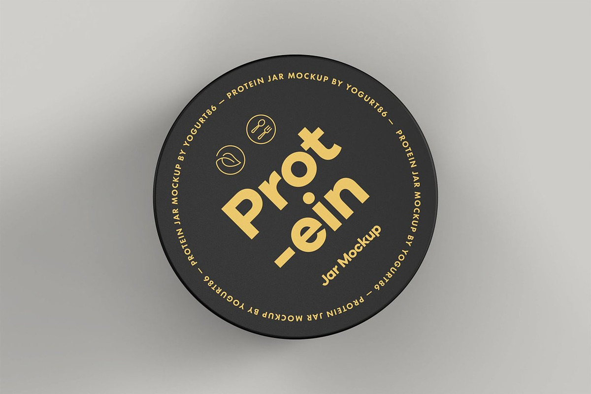 Protein Jar Mock-up 2, a Packaging Mockup by Se٧enStudio (Photo 3 of 8)