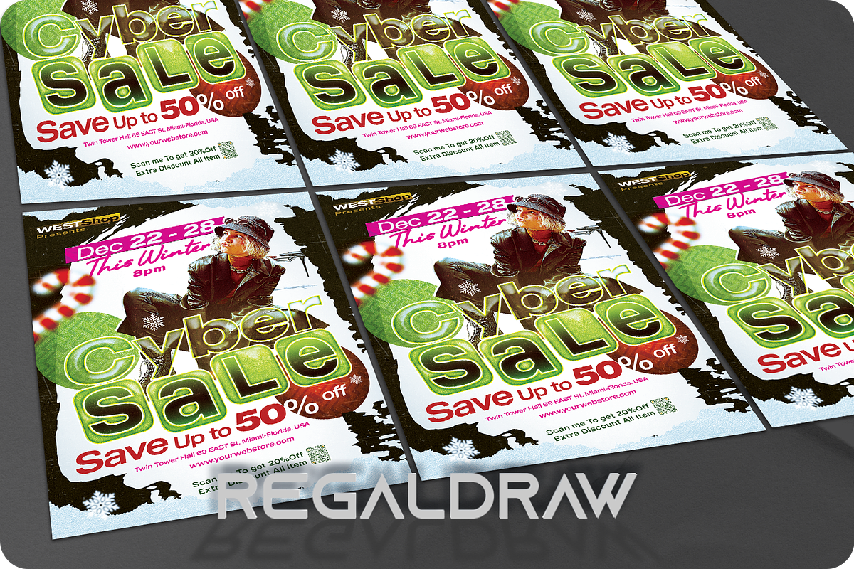 Cyber Sale Flyer, a Flyer Template by regalDRAW (Photo 2 of 3)