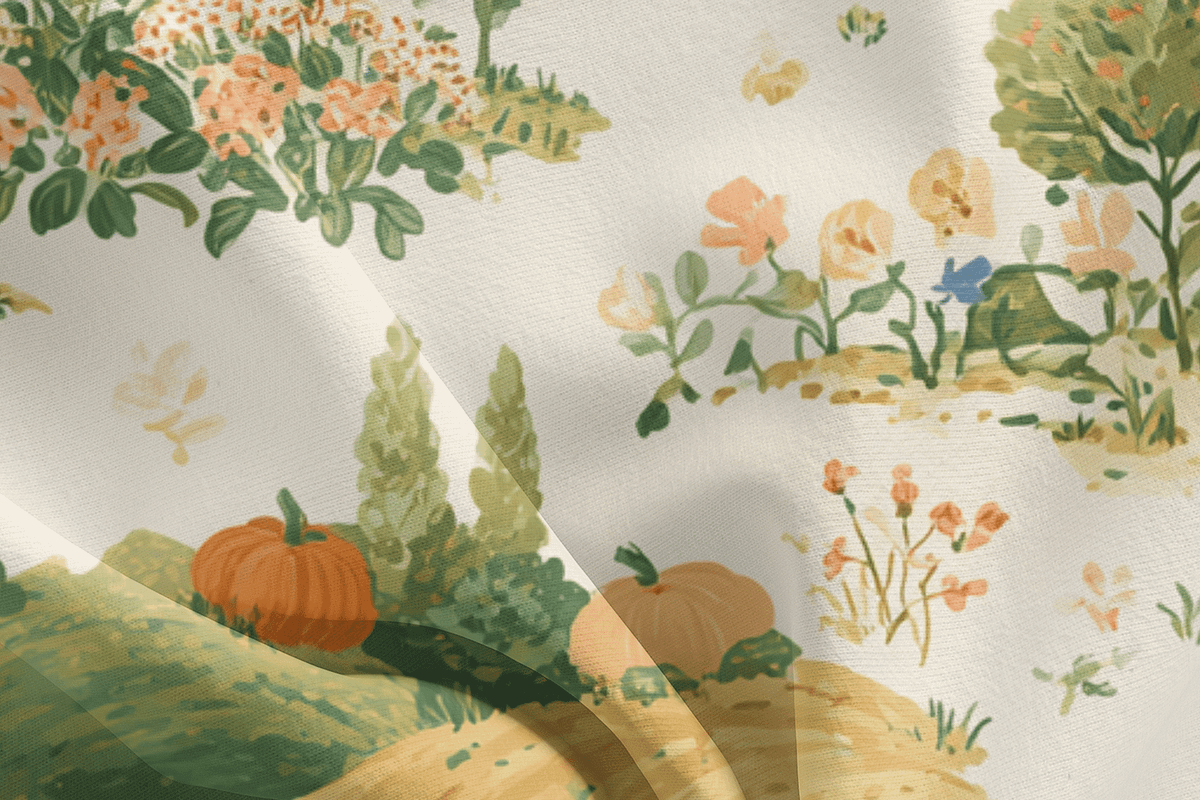 Autumn Cottagecore Floral Seamless Pattern PNG