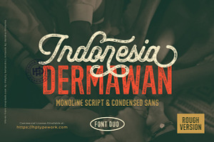 Indonesia Dermawan Font Duo - Rough