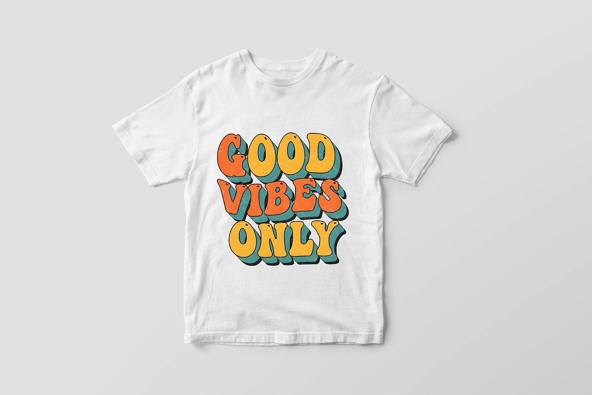Good Vibes T-shirt Design PNG, an Illustration by zahidhossainalif (Photo 2 of 5)