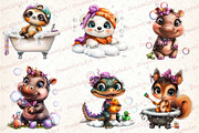 Funny Bath Animal Clipart, an Illustration by DreamCafeArt (Thumbnail 6 of 6)