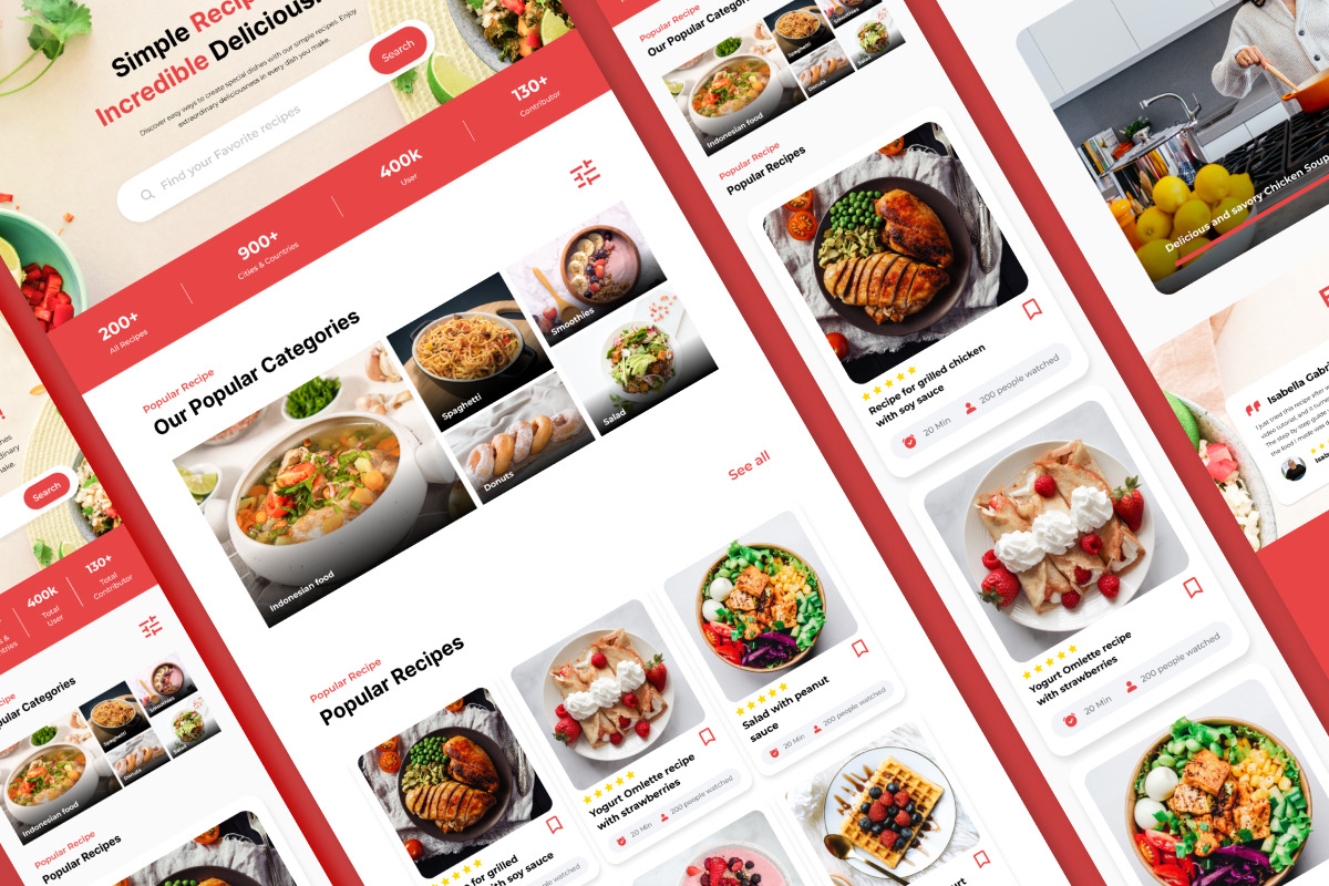 Foodie - Recipe to Foods Landingpage, a Landing Page Template by twinstd (Photo 4 of 4)
