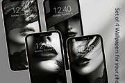 Black and White Glam Phone BG, a Wallpaper Graphic by Kalindiprints (Thumbnail 1 of 6)