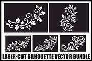 Floral Swirl Laser Cut Vector Set, an Illustration by Gfx_Store (Thumbnail 1 of 7)