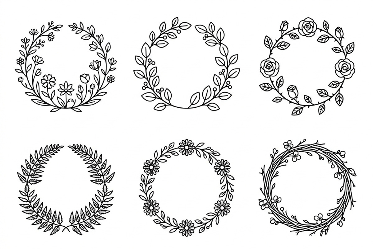 Bundles Set Floral Wedding Icons, an Outline Icon by adenpinkstore (Photo 30 of 44)
