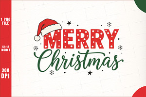 Merry Christmas Santa Hat Png, an Illustration by SinaCreation