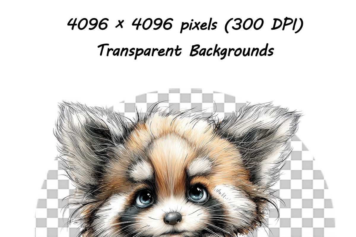 Whimsical Baby Animal Watercolor png, an Illustration by one-touch (Photo 16 of 18)