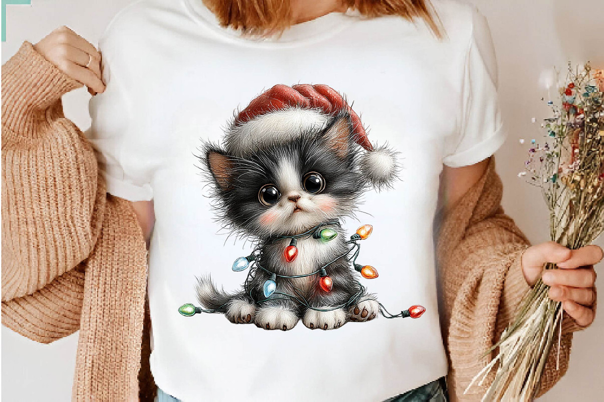 Jolly Christmas Kitten Clipart, a Seasonal Illustration by CreationArt (Photo 6 of 7)
