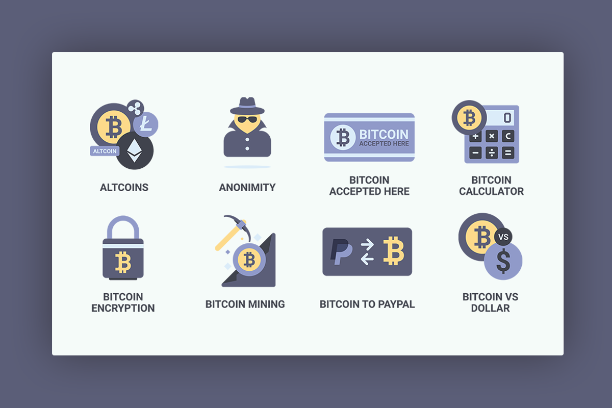 Bitcoin & Blockchain Icon Set, an Icon by Flat Icons (Photo 2 of 5)