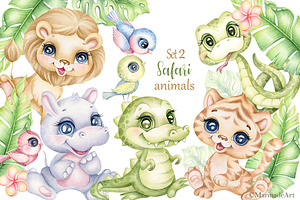 Safari Jungle Baby Animals Clipart