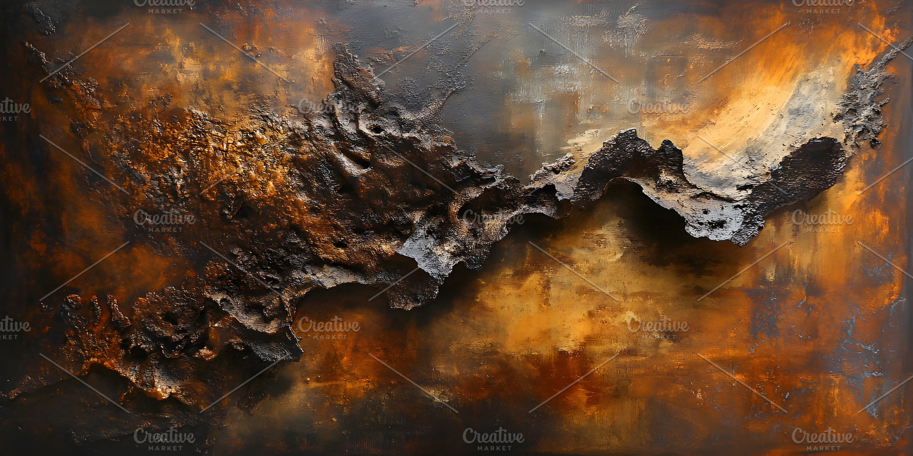 Abstract Rusted Metal Texture with Burnt Industrial Aesthetics, a Background Photo by Photostock