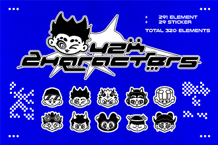 BIG PACK RETRO Y2K GRAPHICS, a Graphic by BonkiStudio