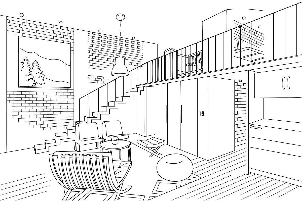 Interior&Architecture Line Art Vol.2, an Illustration by Graphic Cook