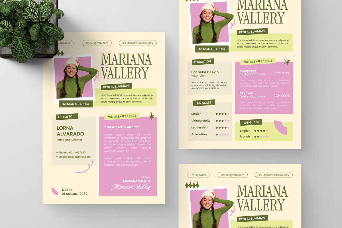 Modern Creative CV Resume, a Resume Template by Annora Studio (Photo 4 of 6)