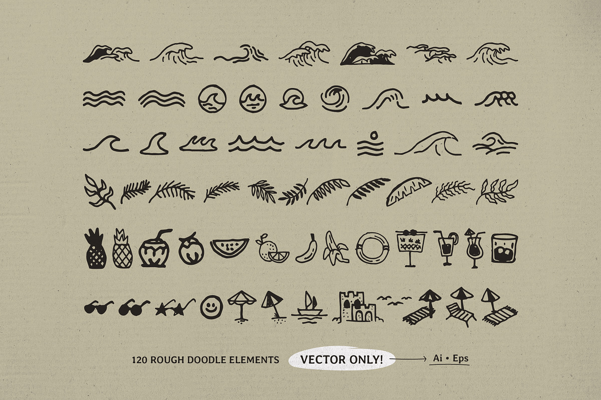 Summer Badges Logo With Doodles, a Branding & Logo Template by Dordar.Lab (Photo 7 of 10)