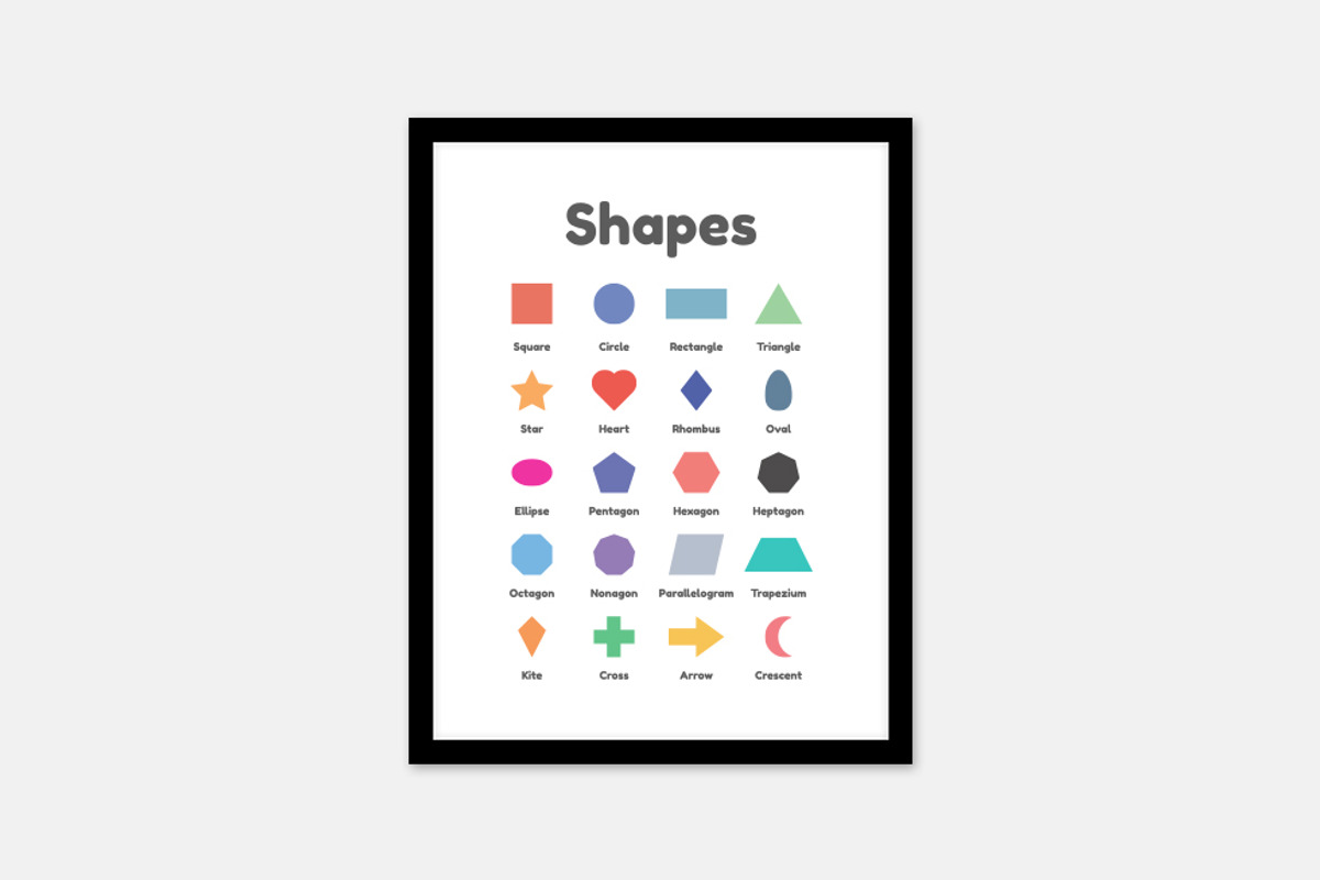 Shapes for Kids Geometric Poster, a Decorative Illustration by TukTuk Design (Photo 5 of 6)