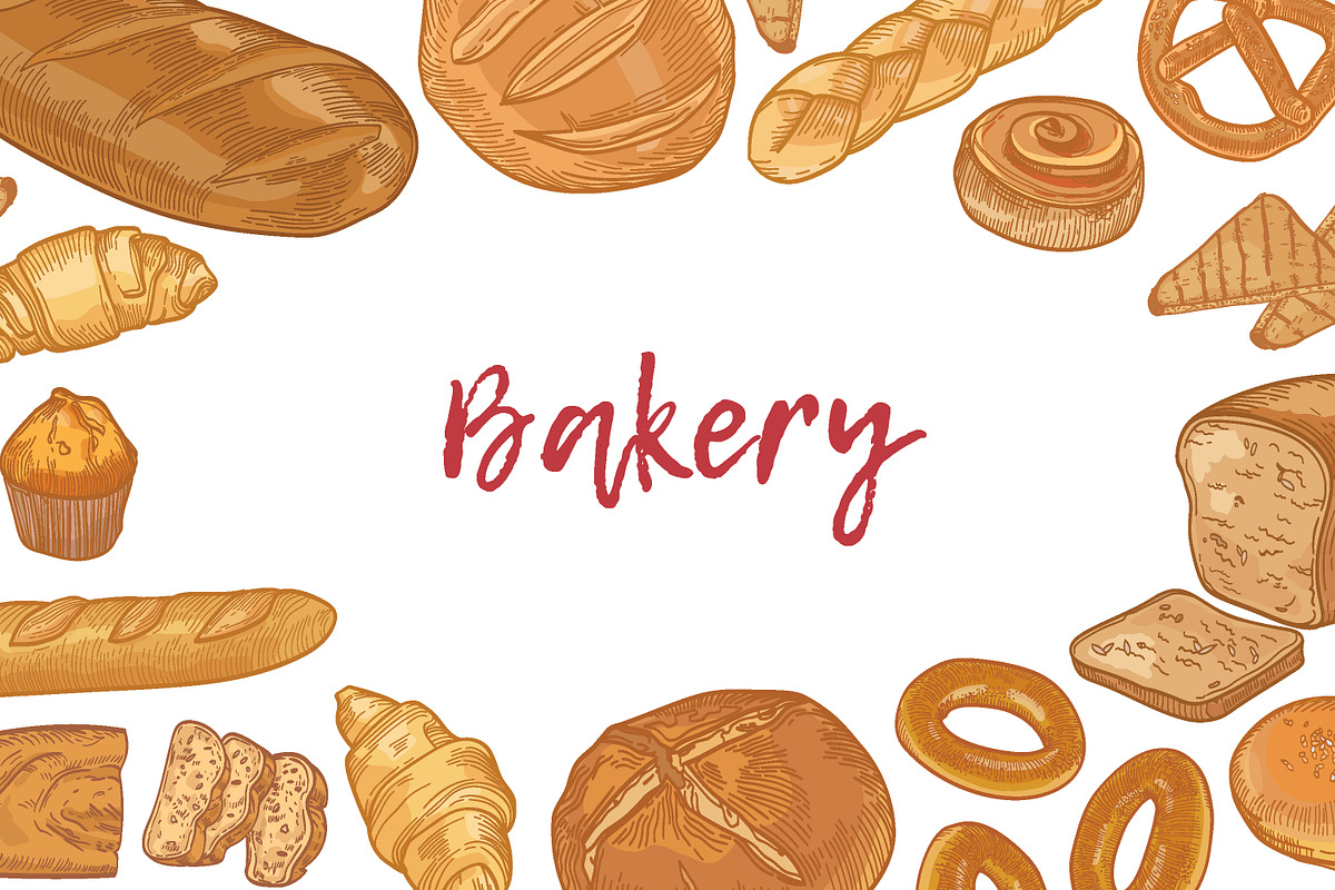 Bakery, hand drawn bundle, a Food Illustration by Good Studio (Photo 8 of 20)